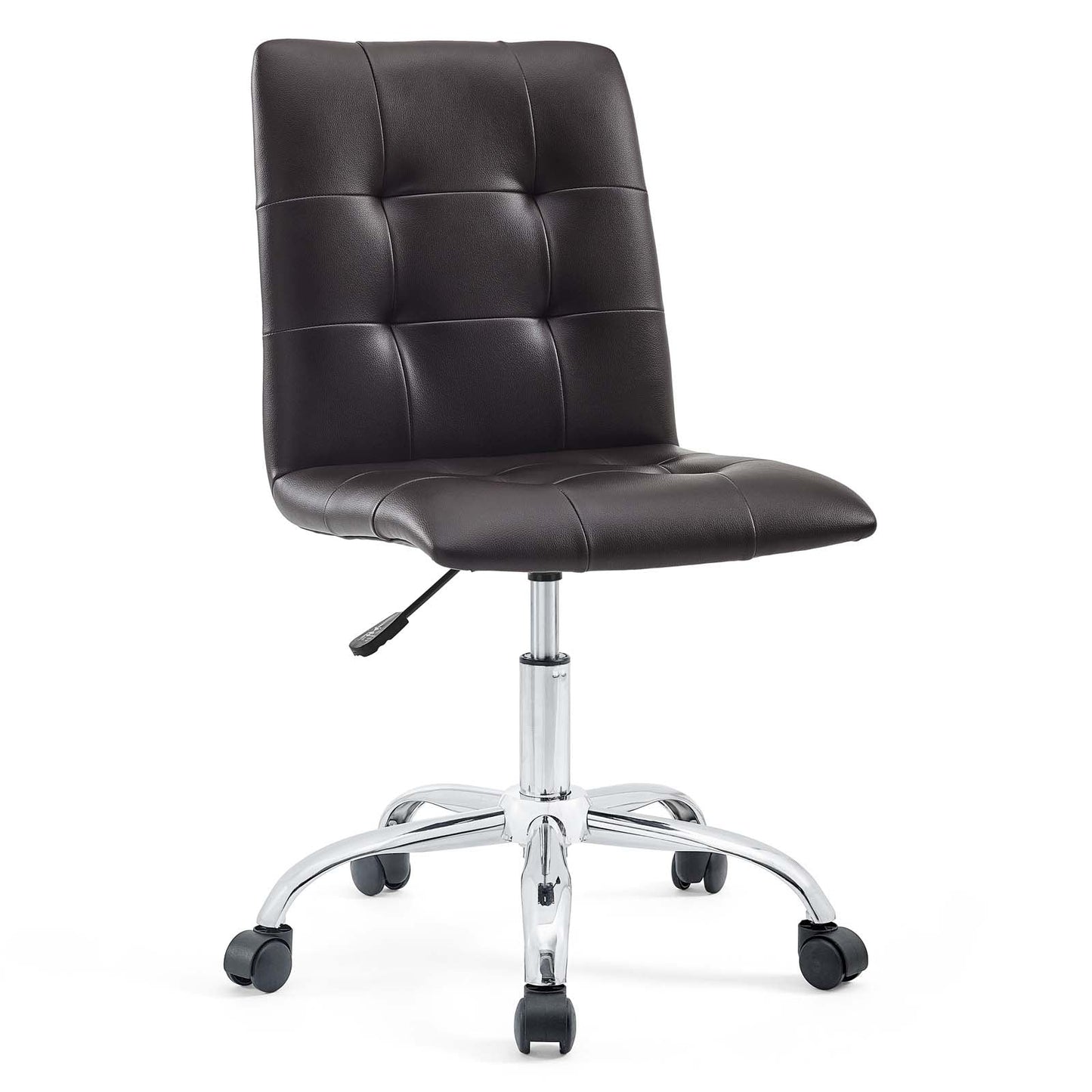 Prim Armless Vegan Leather Mid Back Office Chair
