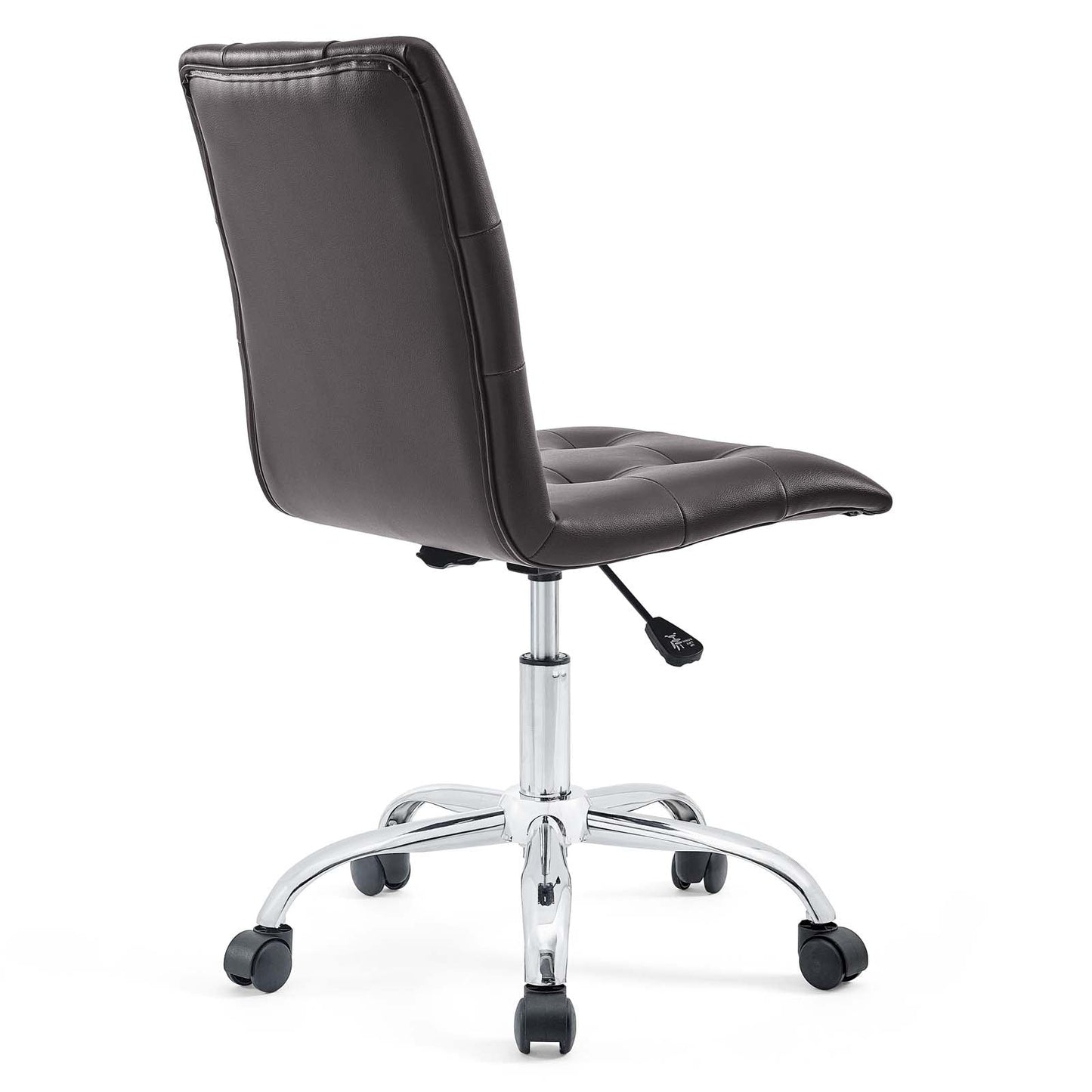 Prim Armless Vegan Leather Mid Back Office Chair