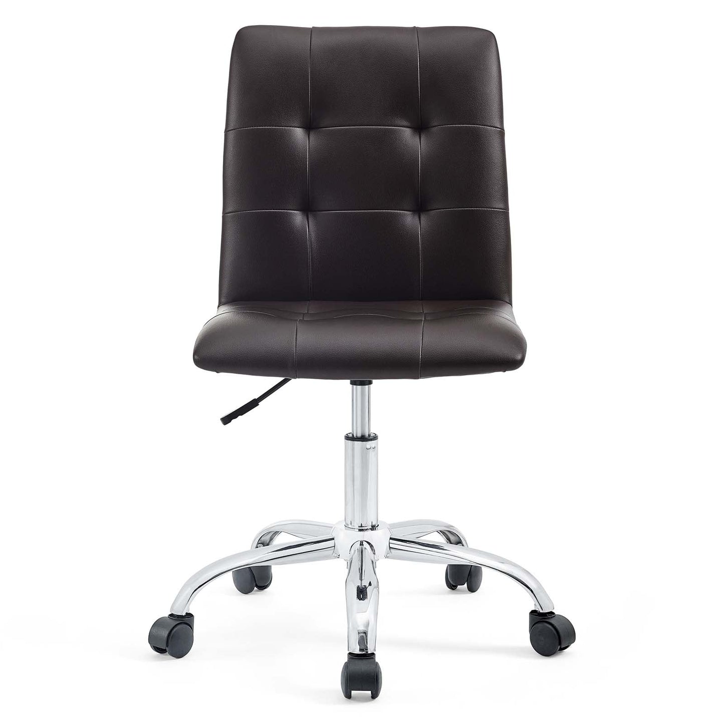 Prim Armless Vegan Leather Mid Back Office Chair