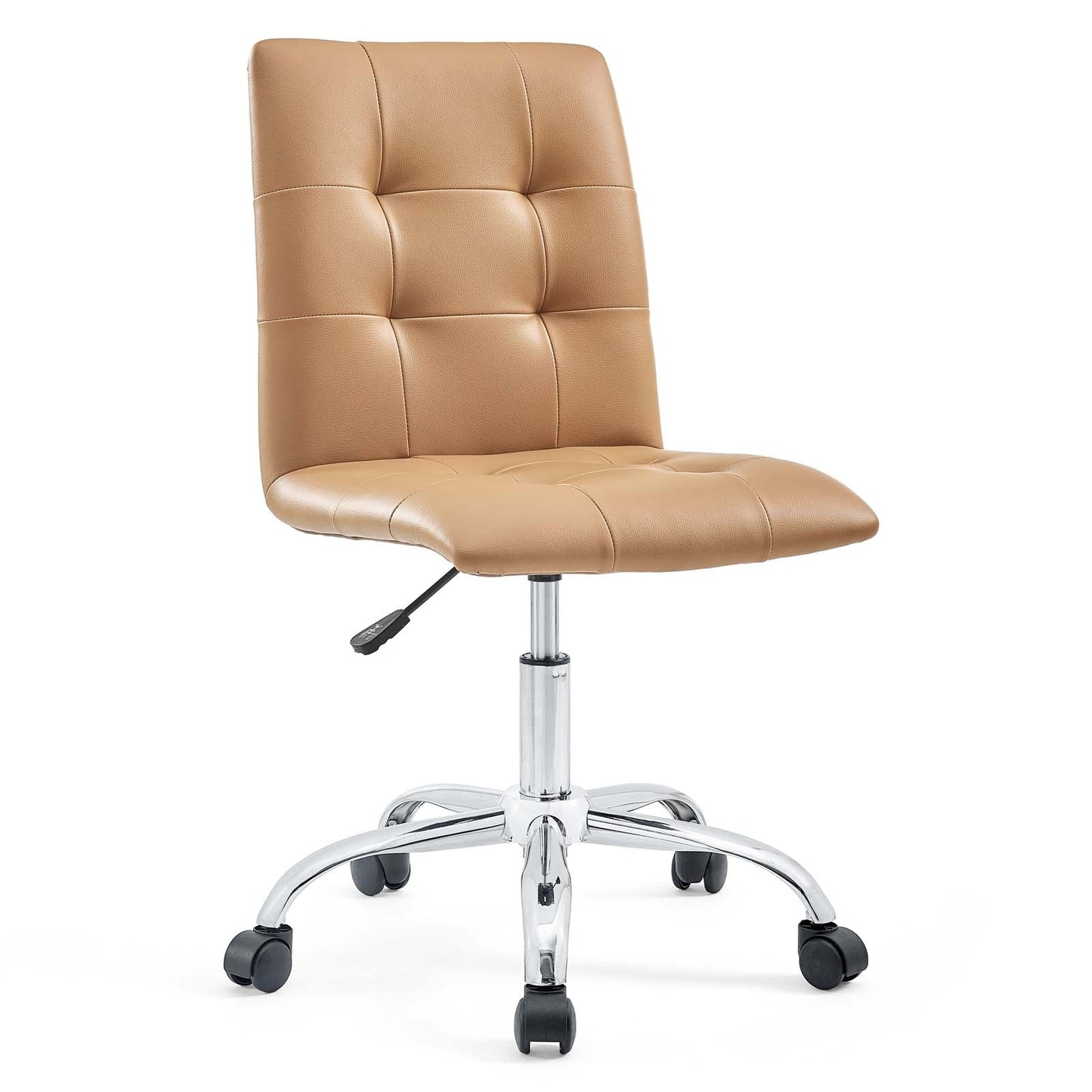 Prim Armless Vegan Leather Mid Back Office Chair