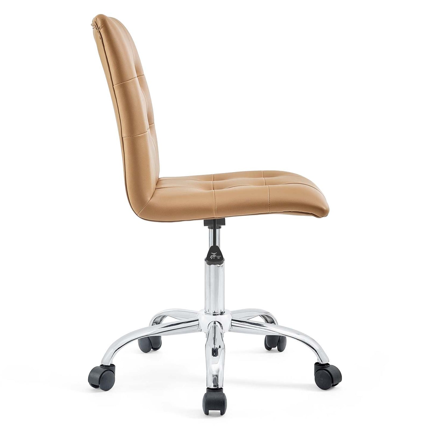 Prim Armless Vegan Leather Mid Back Office Chair