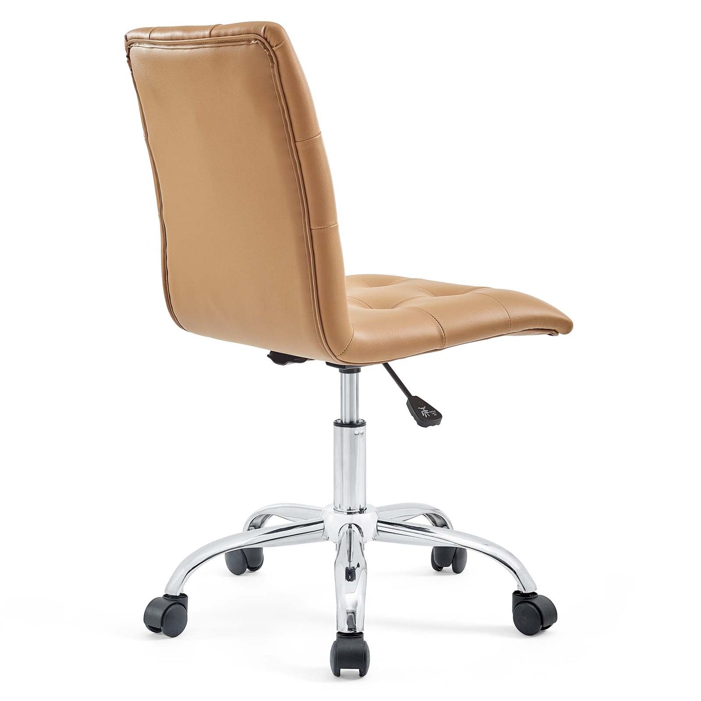 Prim Armless Vegan Leather Mid Back Office Chair