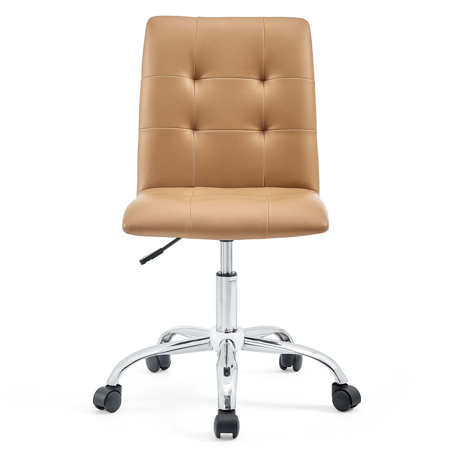 Prim Armless Vegan Leather Mid Back Office Chair