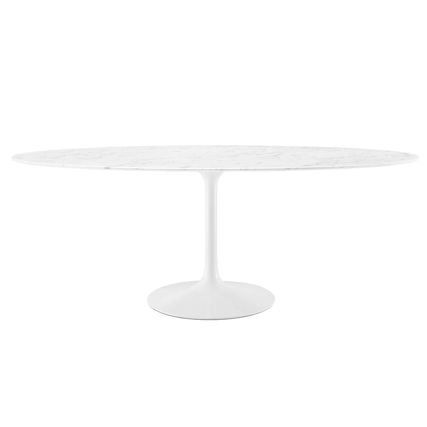 Lippa 78" Oval Artificial Marble and Wood Dining Table