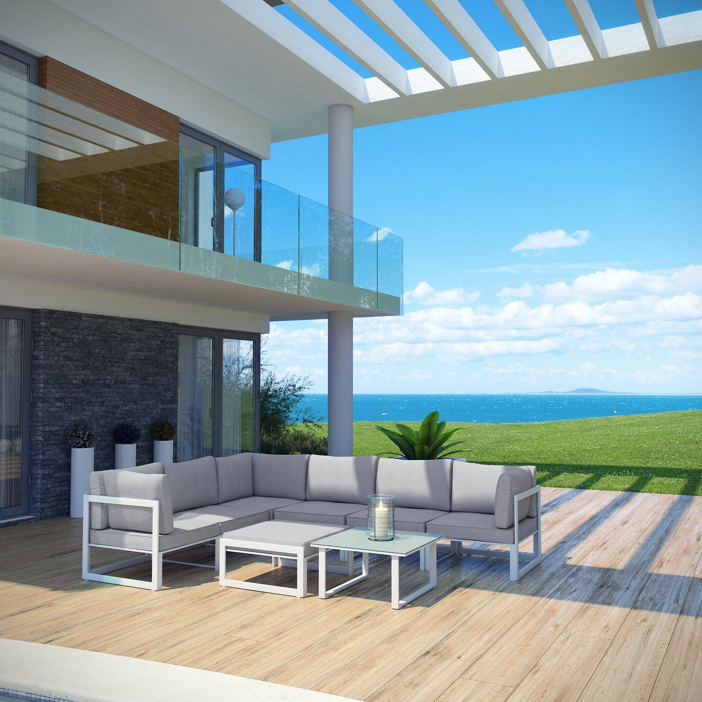 Fortuna Outdoor Patio Sectional Sofa Set