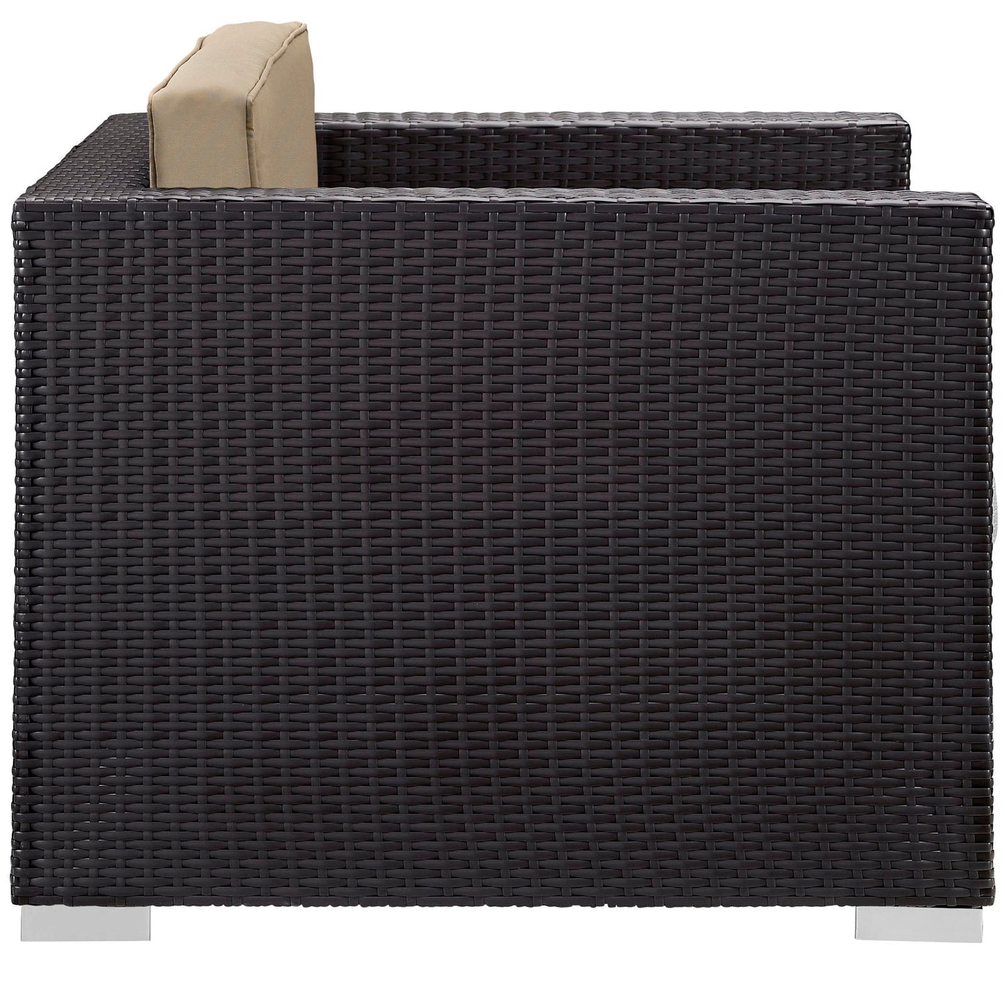 Convene 5 Piece Outdoor Patio Sectional Set Espresso