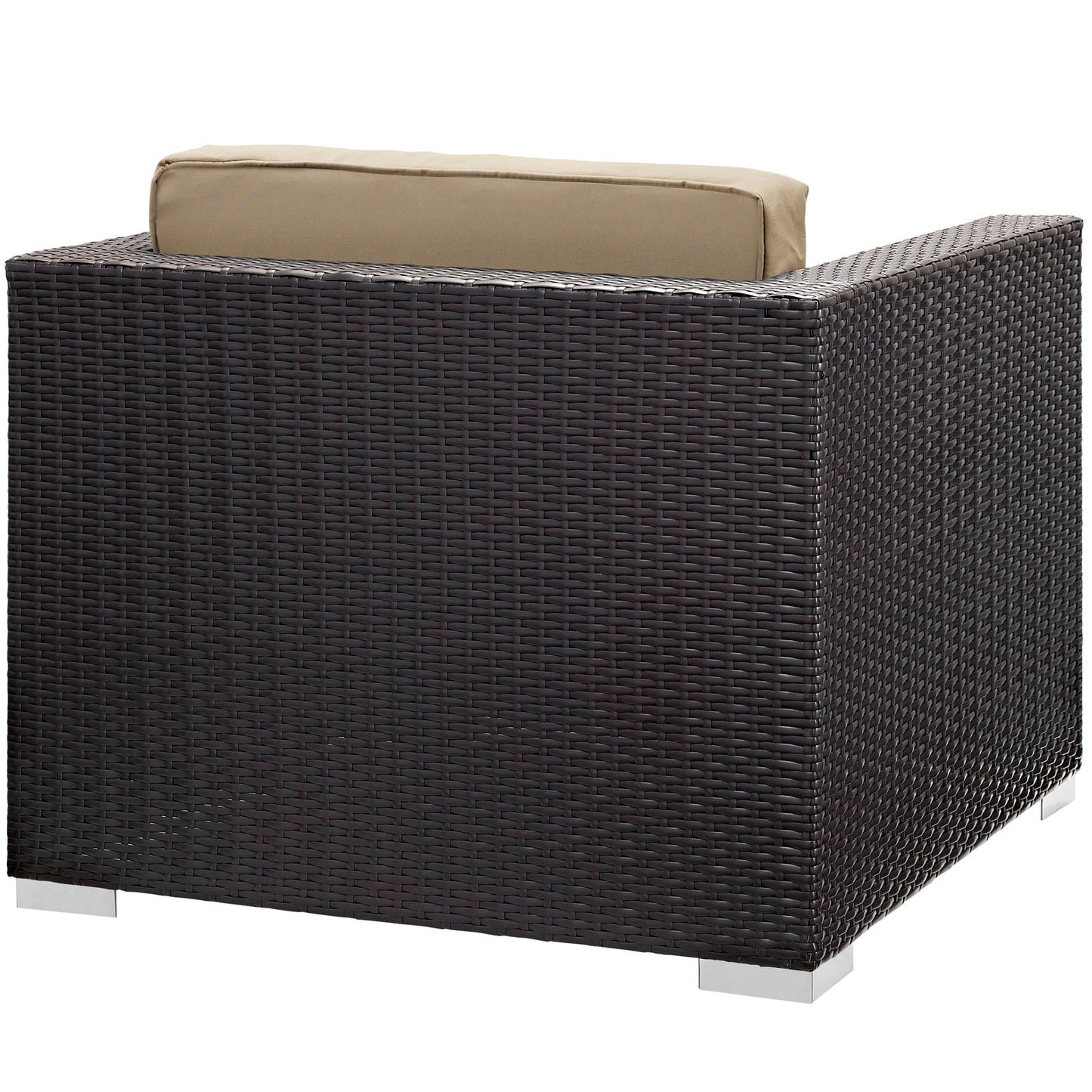 Convene 5 Piece Outdoor Patio Sectional Set Espresso