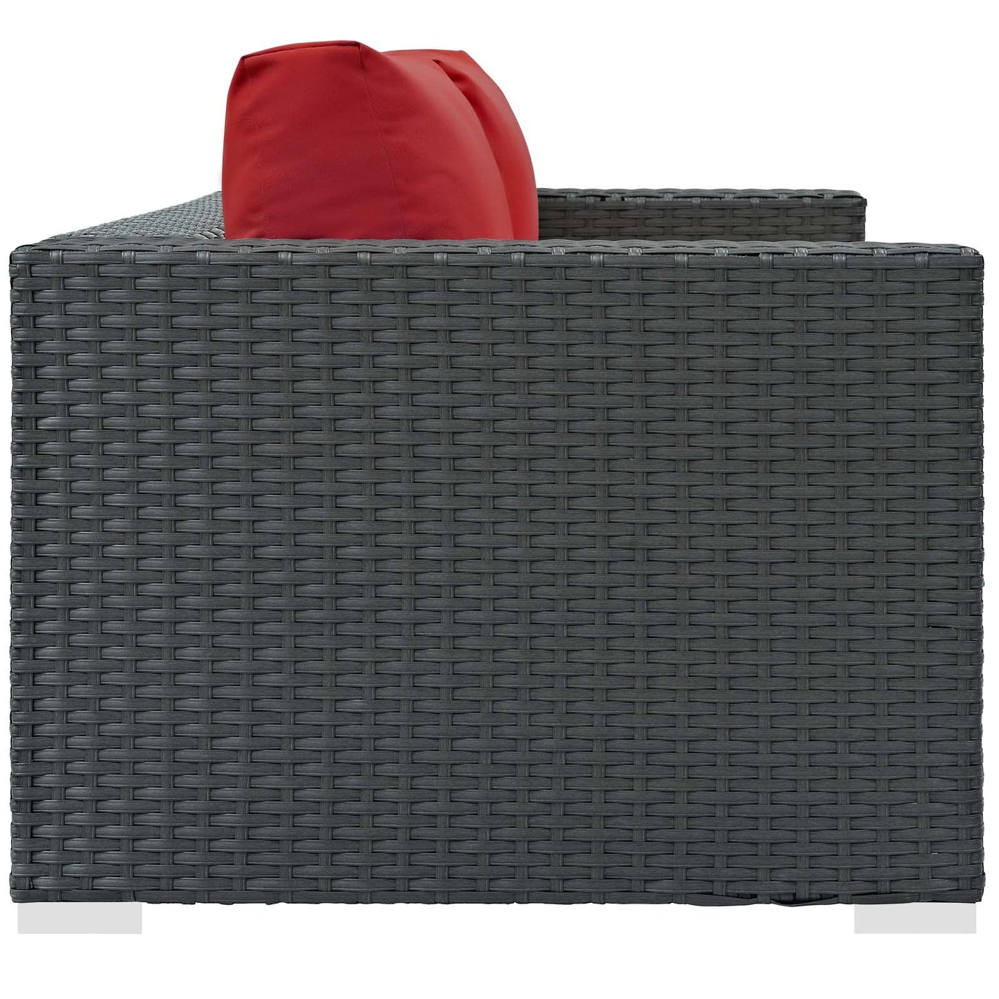 Sojourn Outdoor Patio Sunbrella® Loveseat Canvas Red EEI-1851-CHC-RED