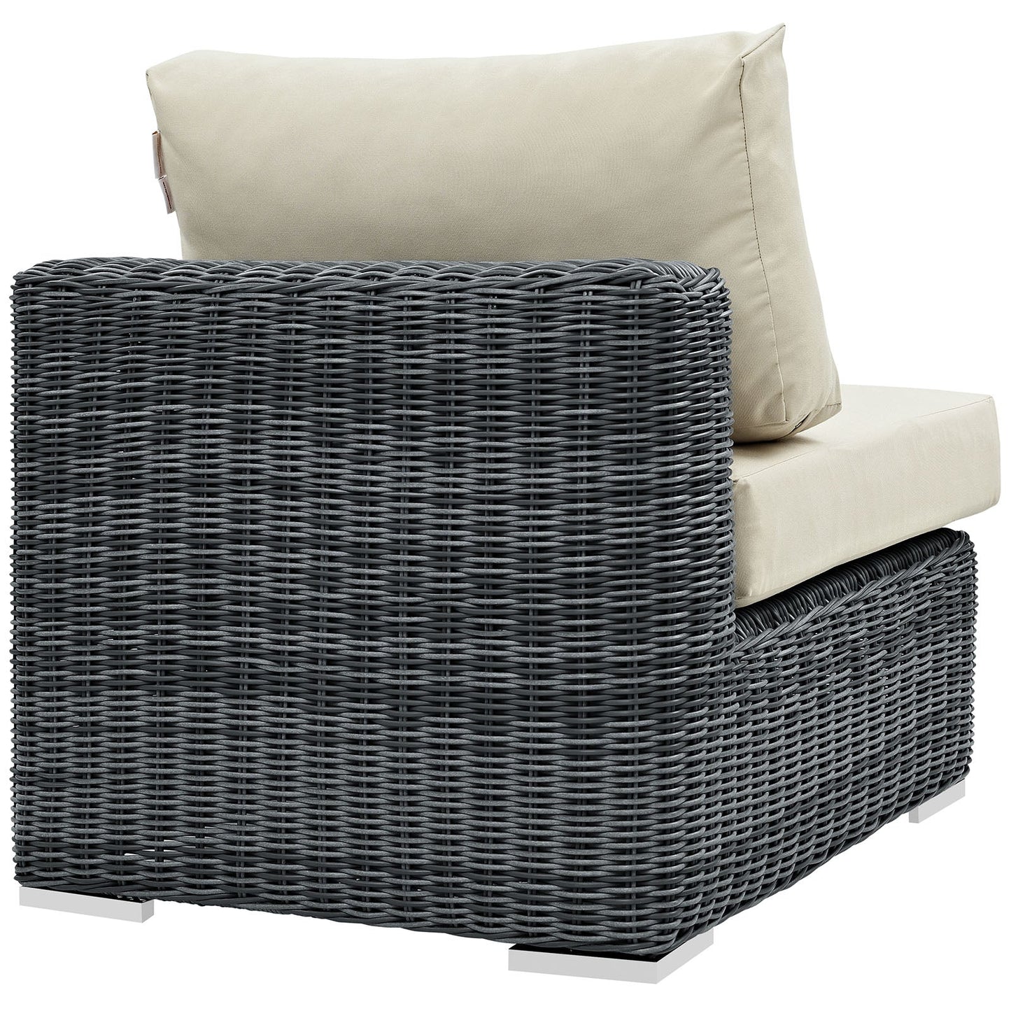 Summon Outdoor Patio Sunbrella® Armless Canvas Antique Beige EEI-1868-GRY-BEI