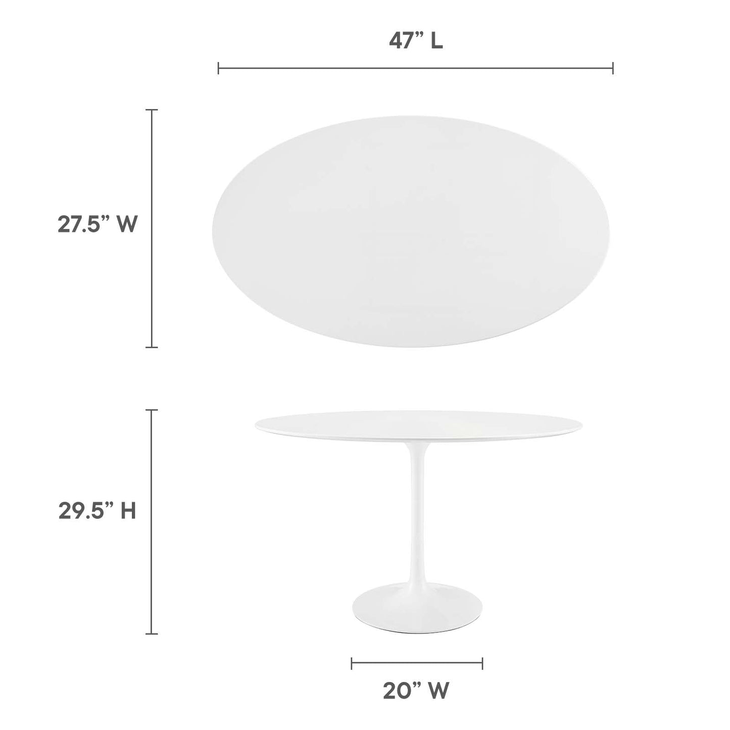 Lippa 48" Dining Table - Artificial Marble, Solid Wood & Metal Options by Modway