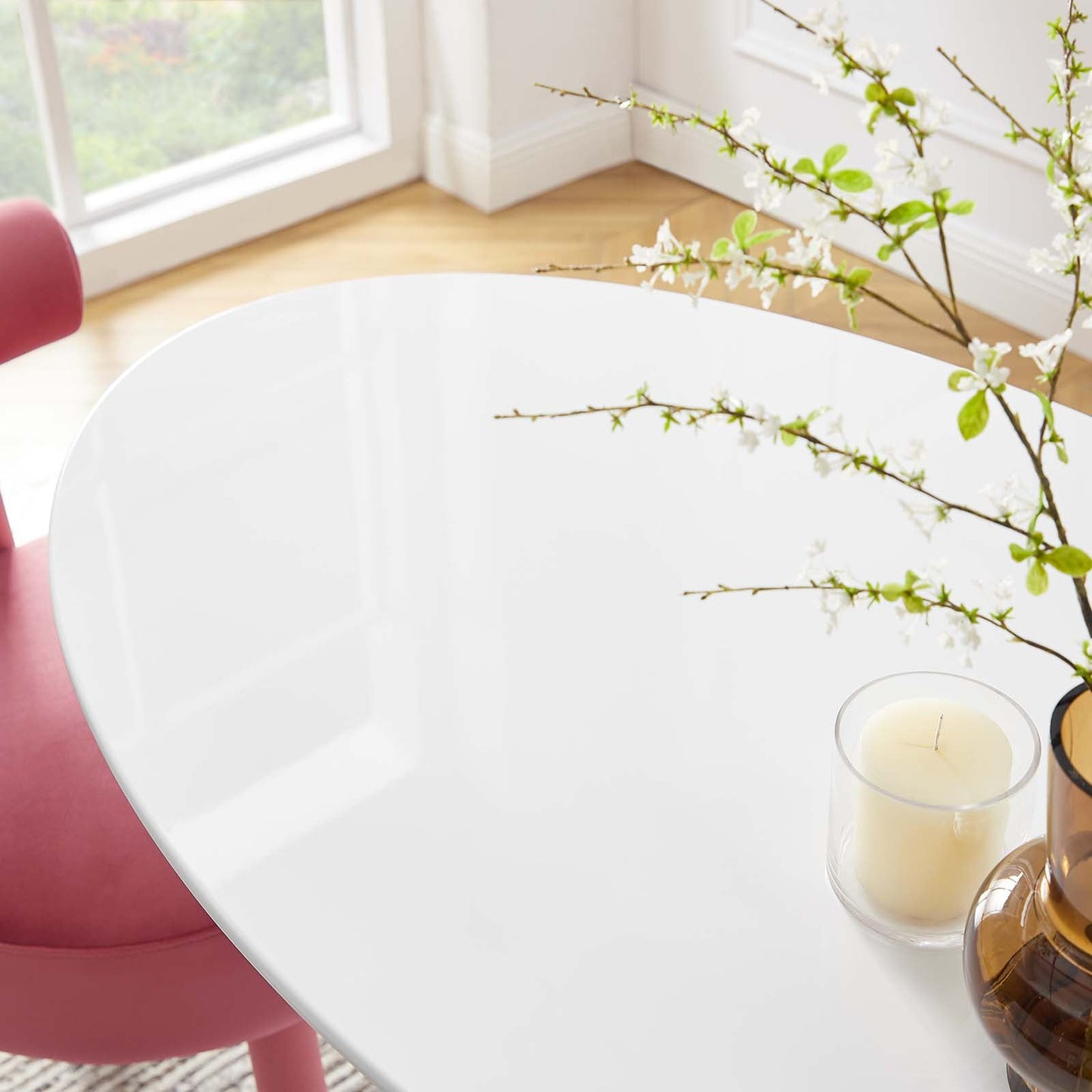 Lippa 48" Dining Table - Artificial Marble, Solid Wood & Metal Options by Modway