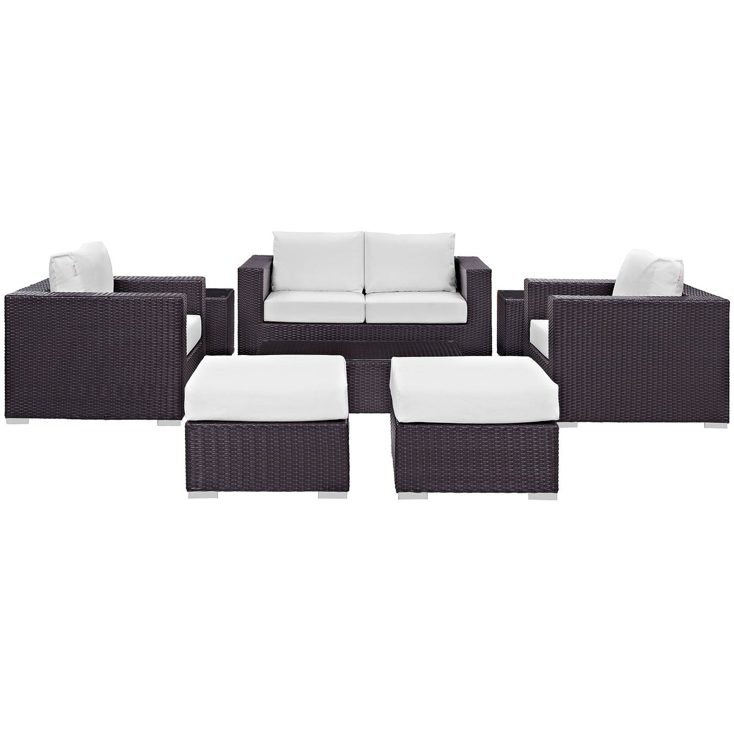 Convene 8 Piece Outdoor Patio Sofa Set Espresso