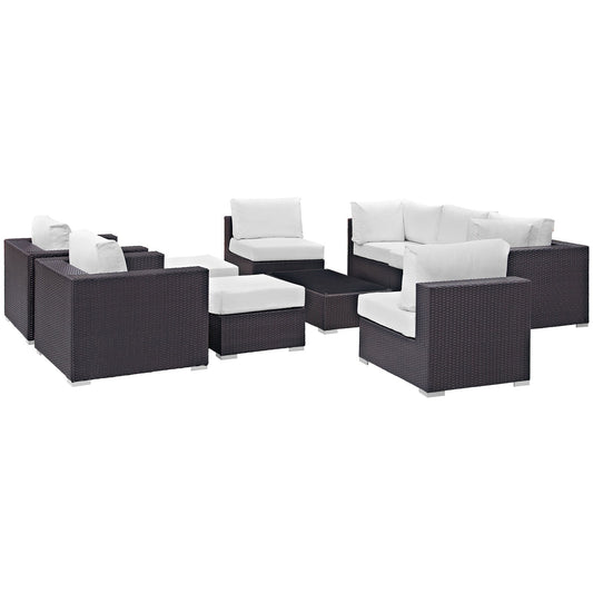 Convene 10 Piece Outdoor Patio Sectional Set Espresso