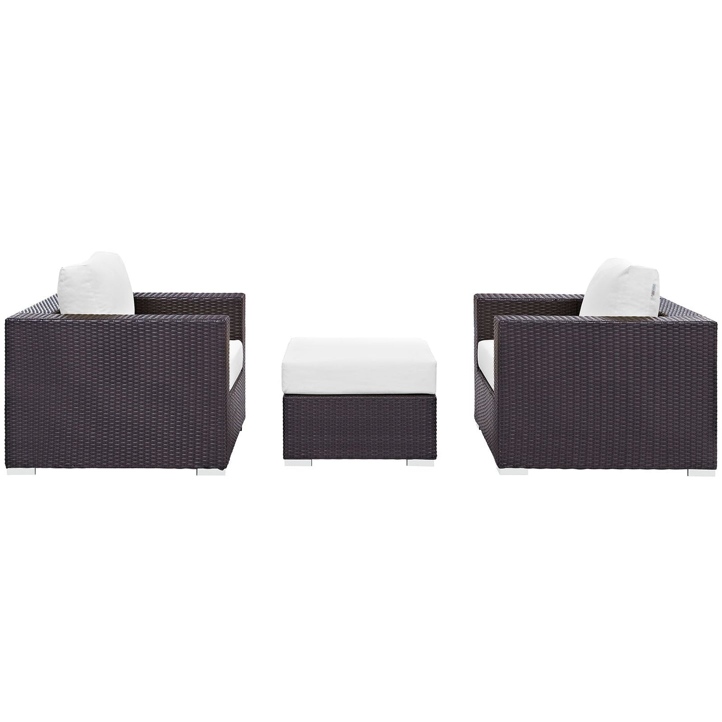 Convene 3 Piece Outdoor Patio Sofa Set Espresso
