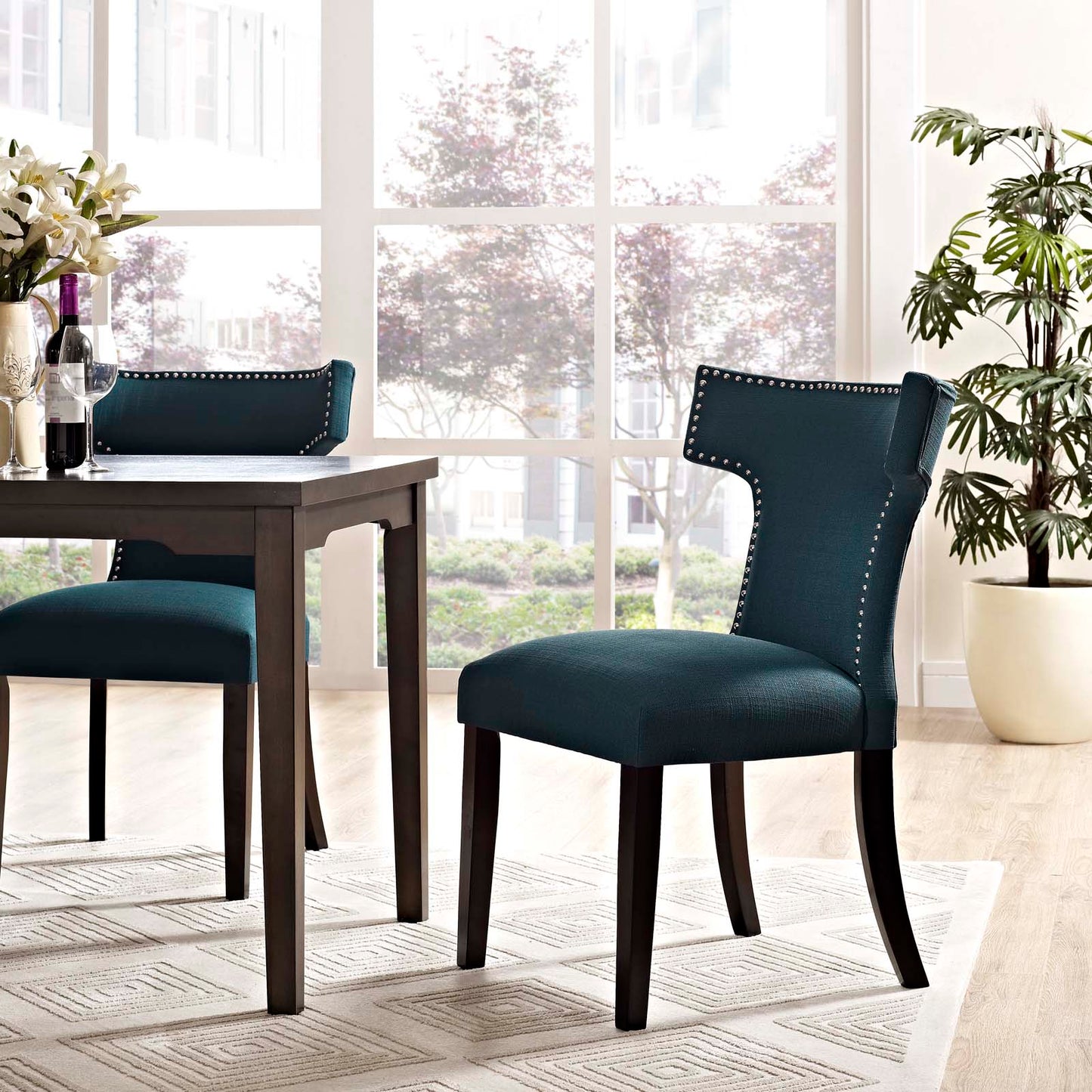 Curve Fabric Dining Chair by Modway EEI-2221-AZU