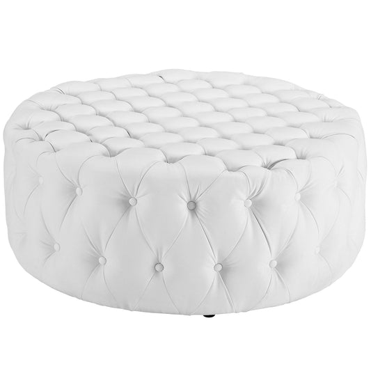 Amour Upholstered Vinyl Ottoman EEI-2224