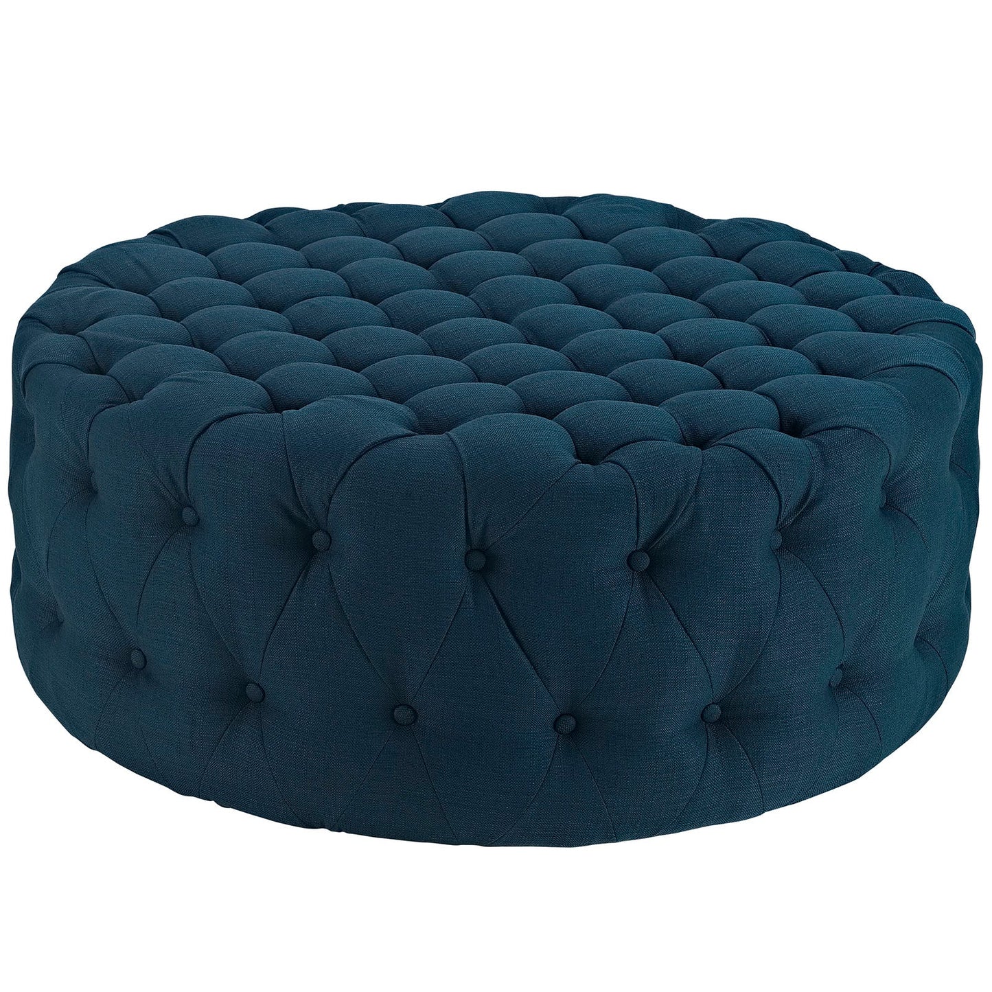 Amour Upholstered Fabric Ottoman Azure EEI-2225-AZU