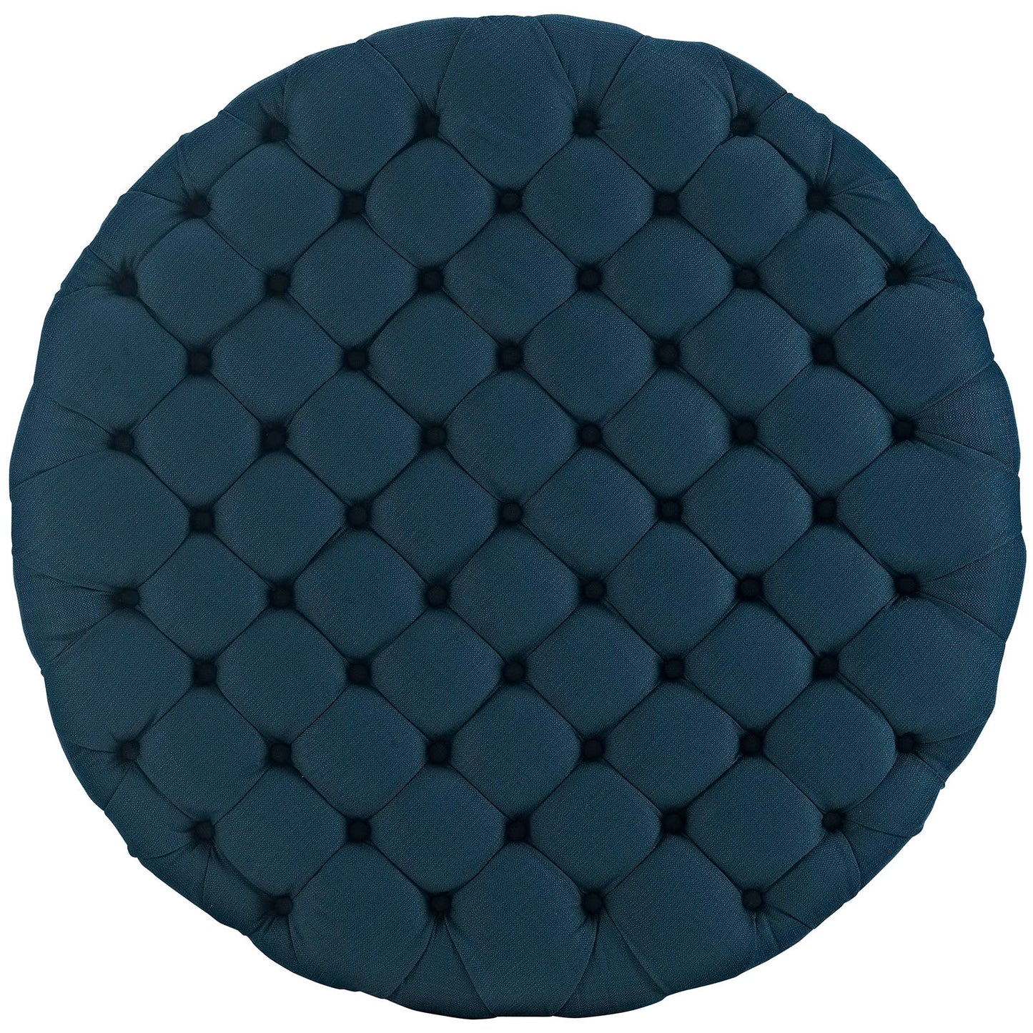 Amour Upholstered Fabric Ottoman Azure EEI-2225-AZU