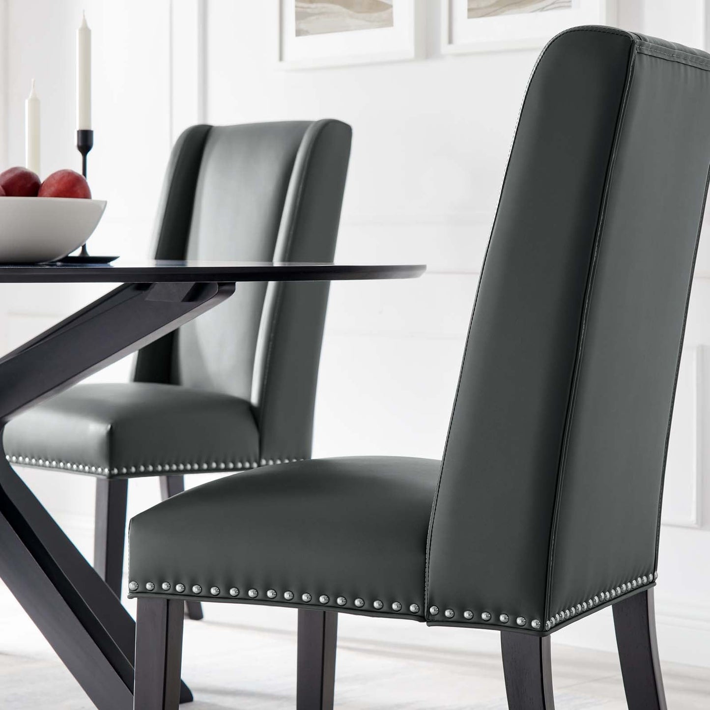 Baron Vegan Leather Dining Chair Set of 4 EEI-2232 & EEI-3502
