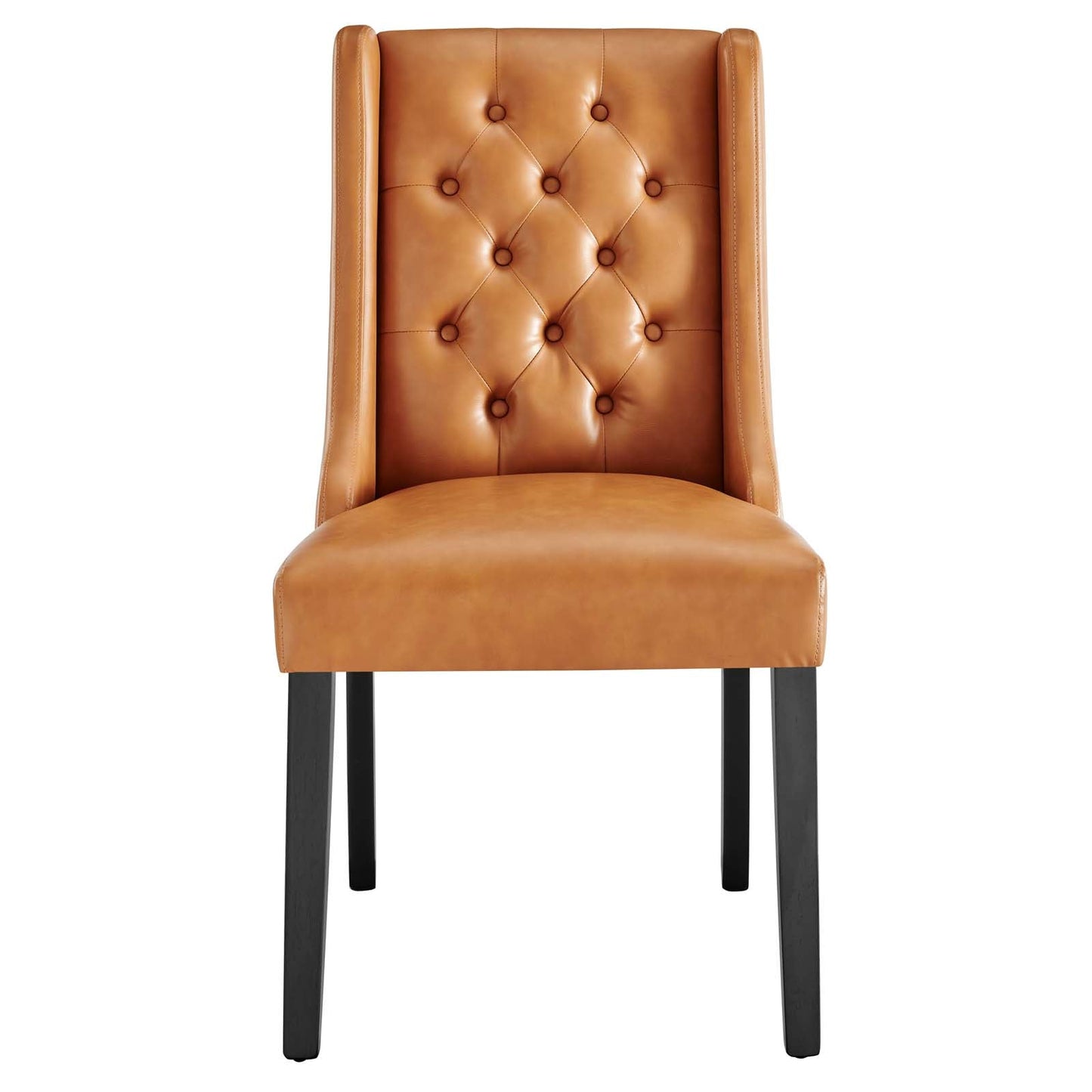 Baronet Button Tufted Vegan Leather Dining Chair EEI-2234