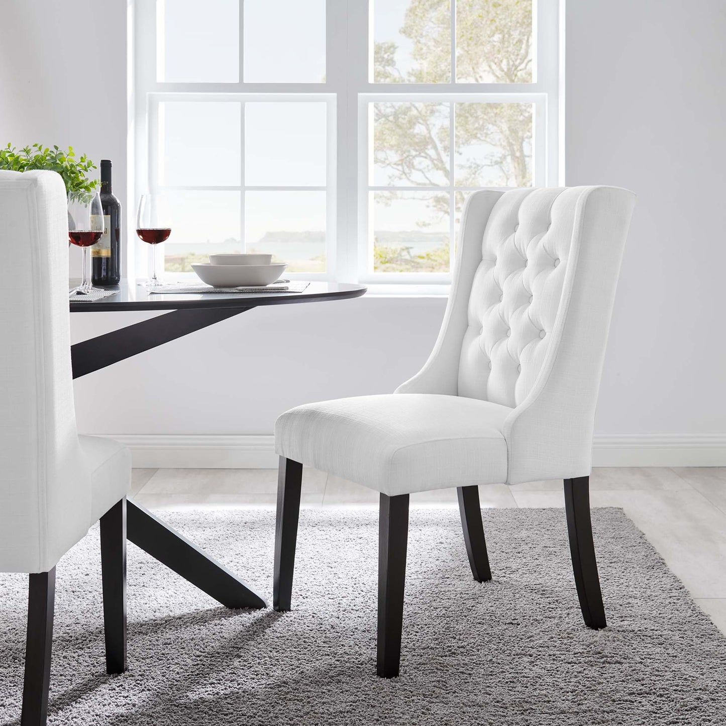 Baronet Button Tufted Fabric Dining Chair by Modway EEI-2235-WHI