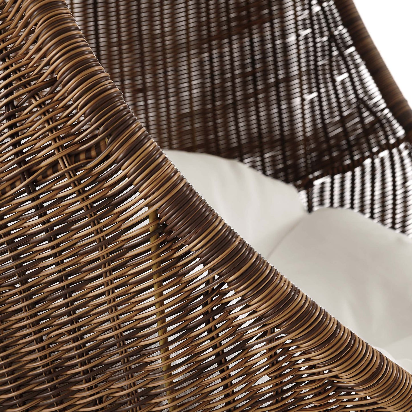 Bean Outdoor Patio Wood Swing Chair With Stand by Modway EEI-2277-YLW-WHI-SET