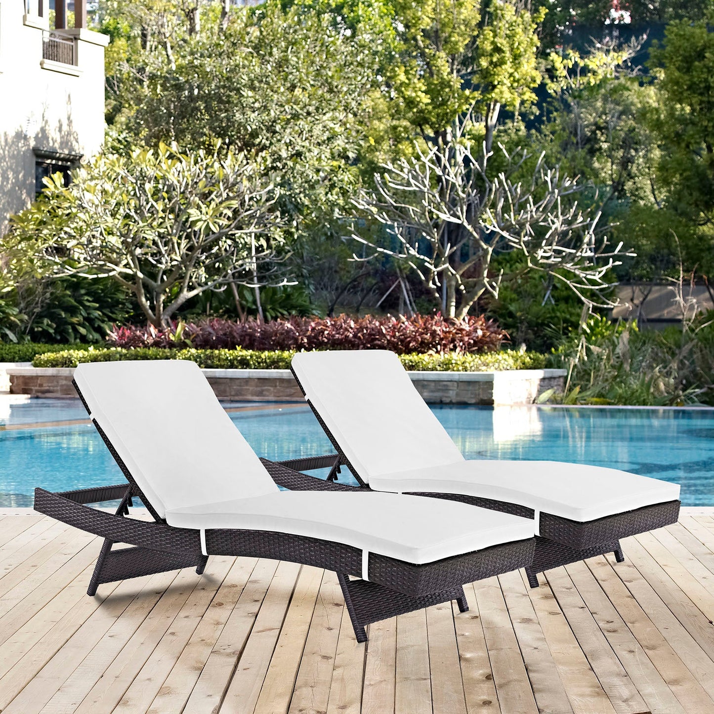 Convene Chaise Outdoor Patio Set and Double Chaise