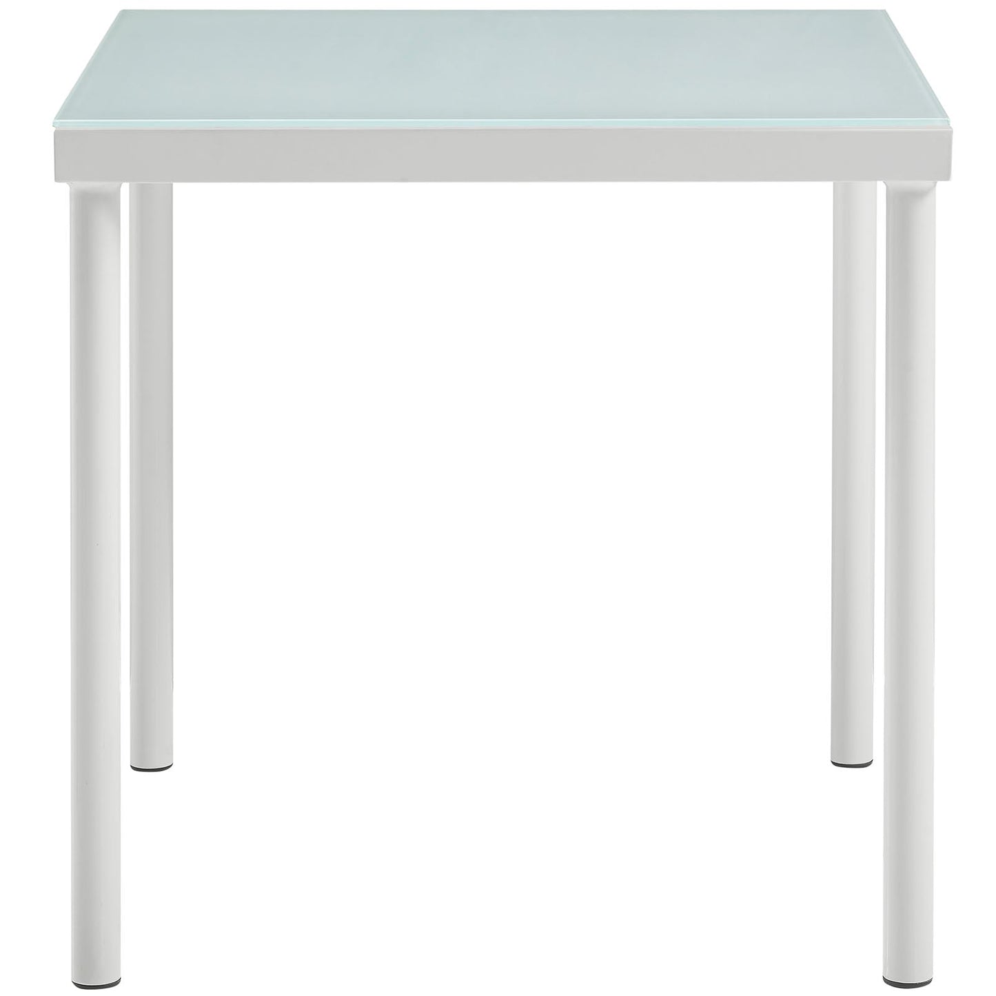 Harmony Outdoor Patio Aluminum Side Table White EEI-2604-WHI