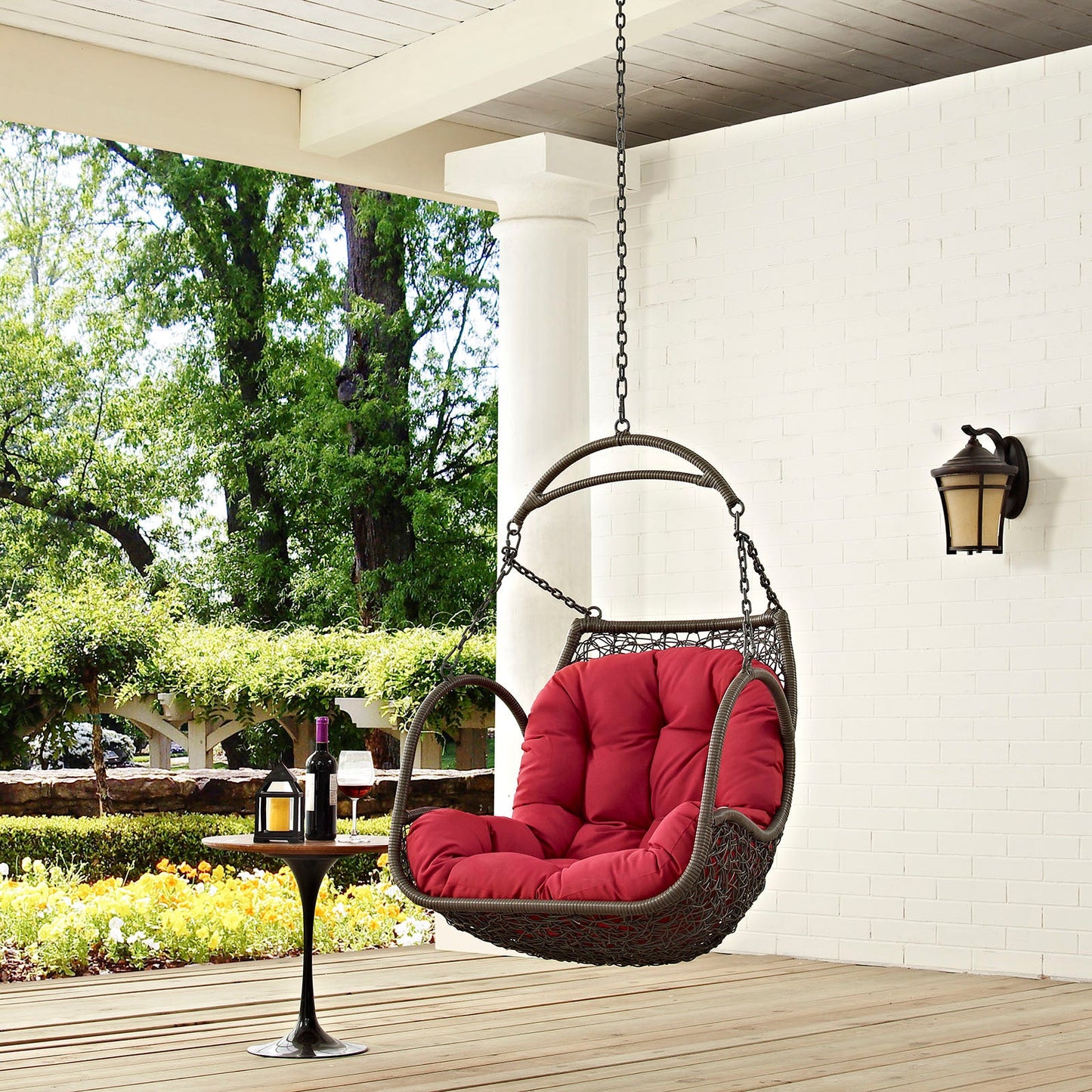 Arbor Outdoor Patio Swing Chair Without Stand and Wood Options