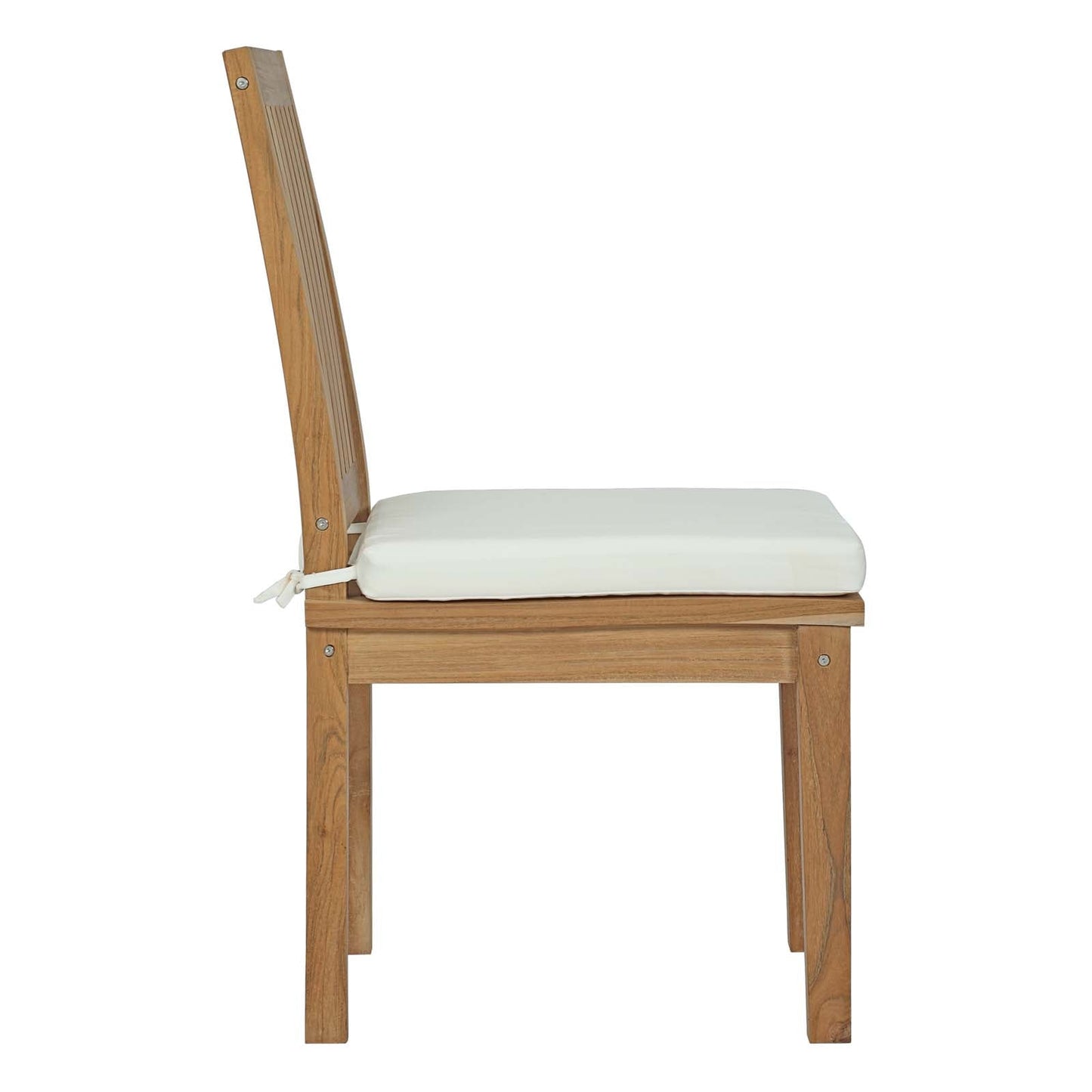 Marina Outdoor Patio Teak Dining Chair by Modway EEI-2700-NAT-WHI