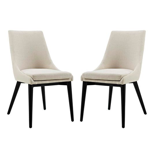 Viscount Dining Side Chair Fabric Set of 2 Beige EEI-2745-BEI-SET