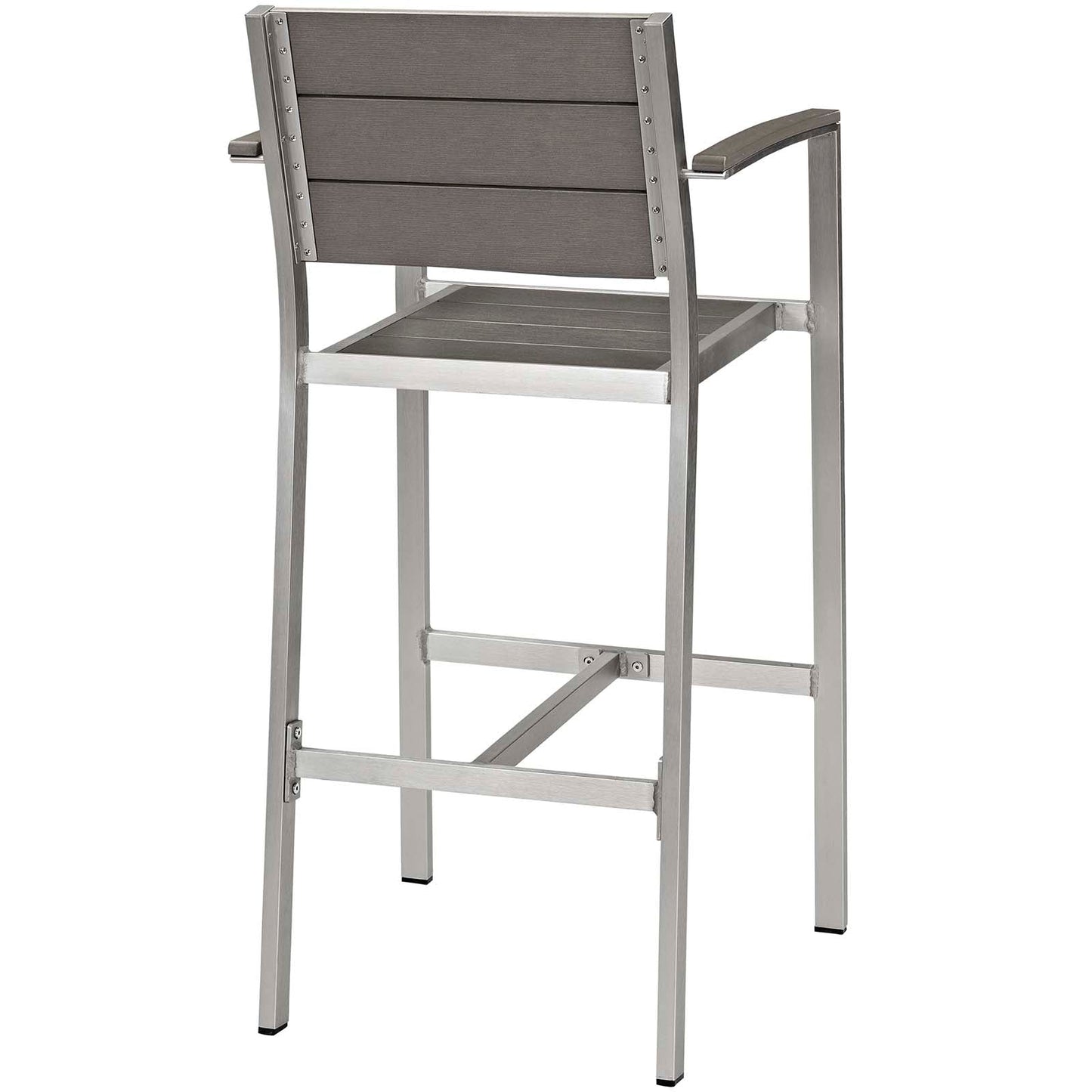 Shore Outdoor Patio Aluminum Dining Armchair and Bar Stool Set of 2