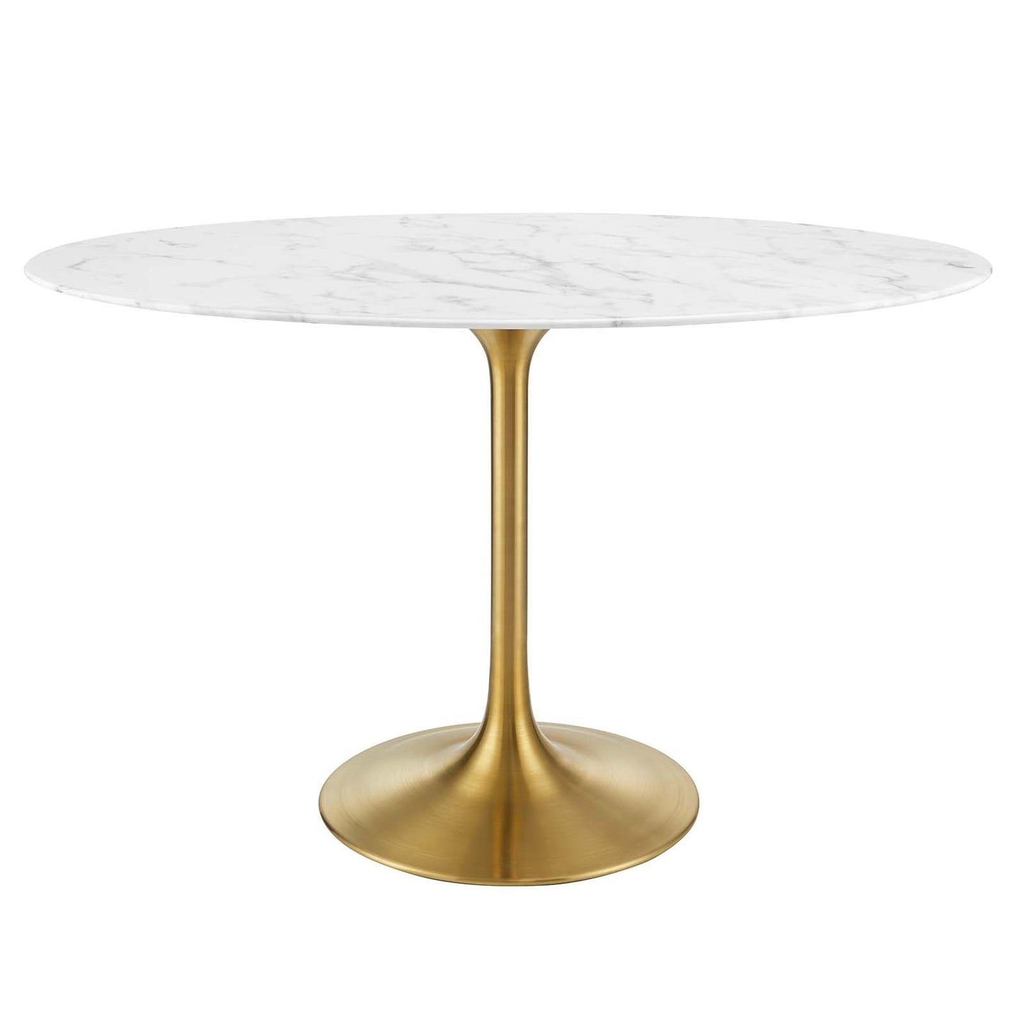 Lippa 48" Dining Table - Artificial Marble, Solid Wood & Metal Options by Modway