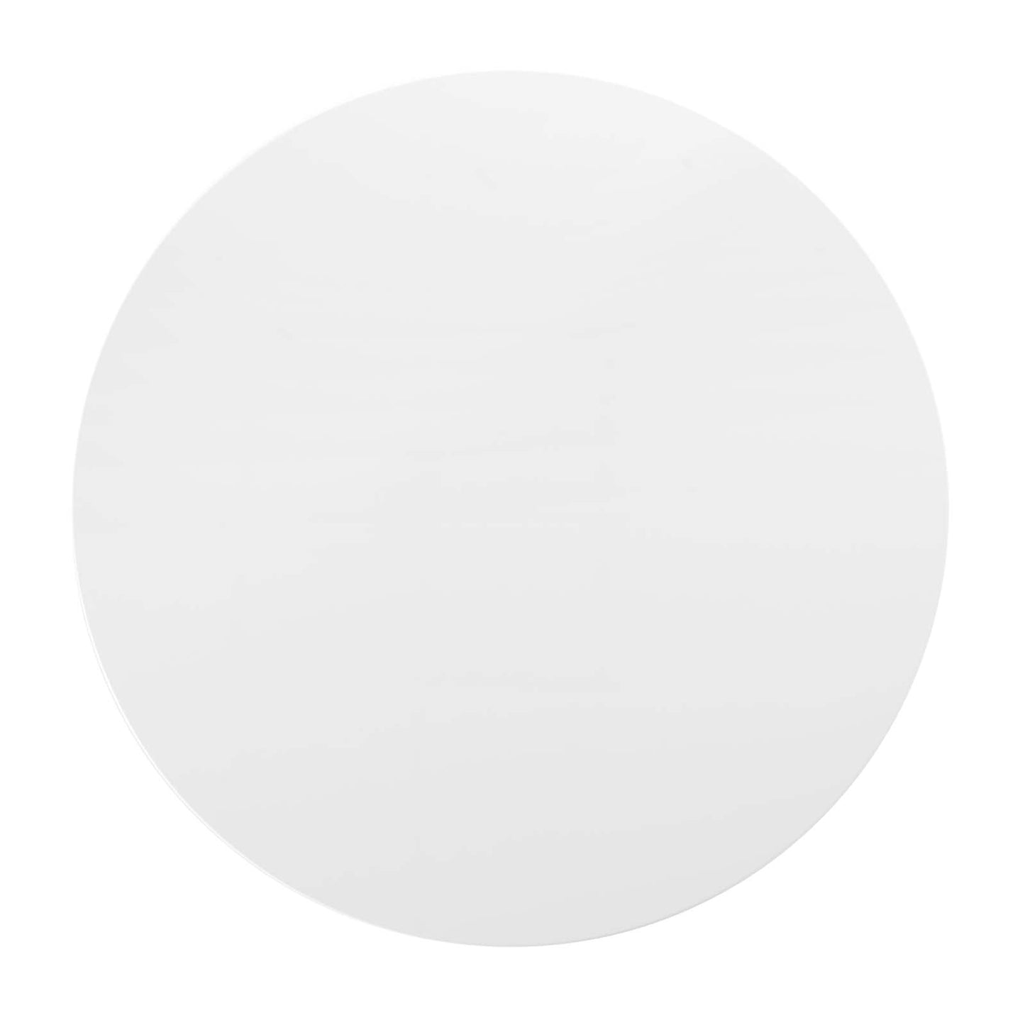 Lippa Round Dining Table with Wood and Marble Top in White