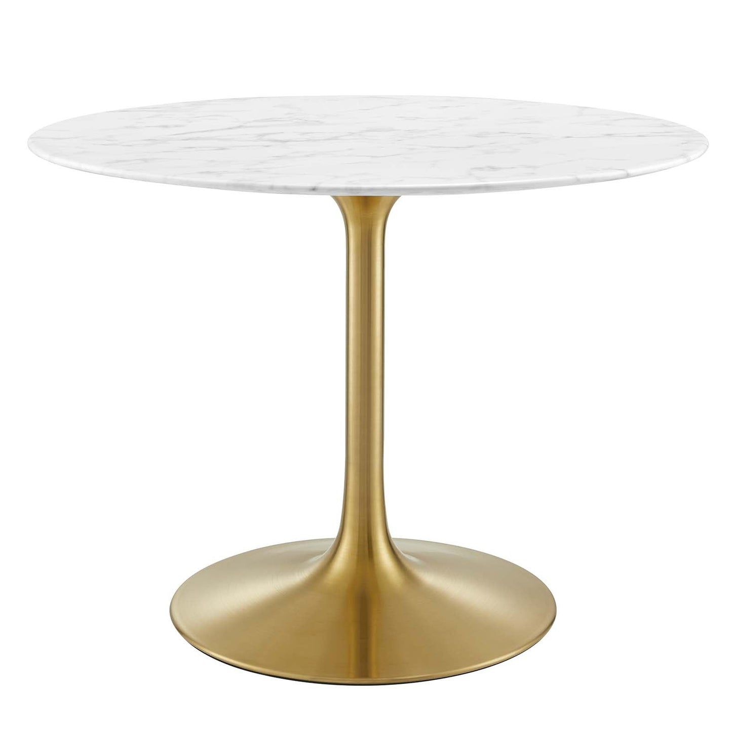 Lippa 40" Round Wood and Artificial Marble Dining Table