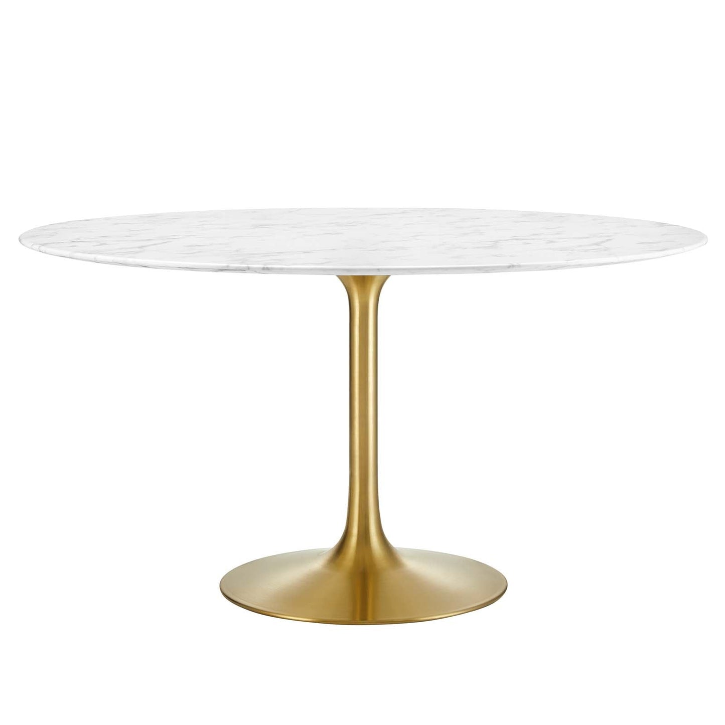 Lippa 54" Round Dining Table - Artificial Marble & Wood Options