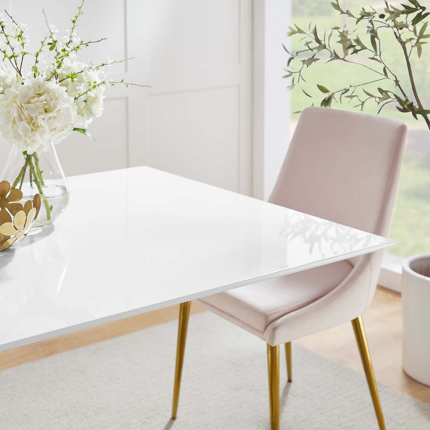 Lippa 60" Rectangle Dining Table - Wood and Metal Options Available