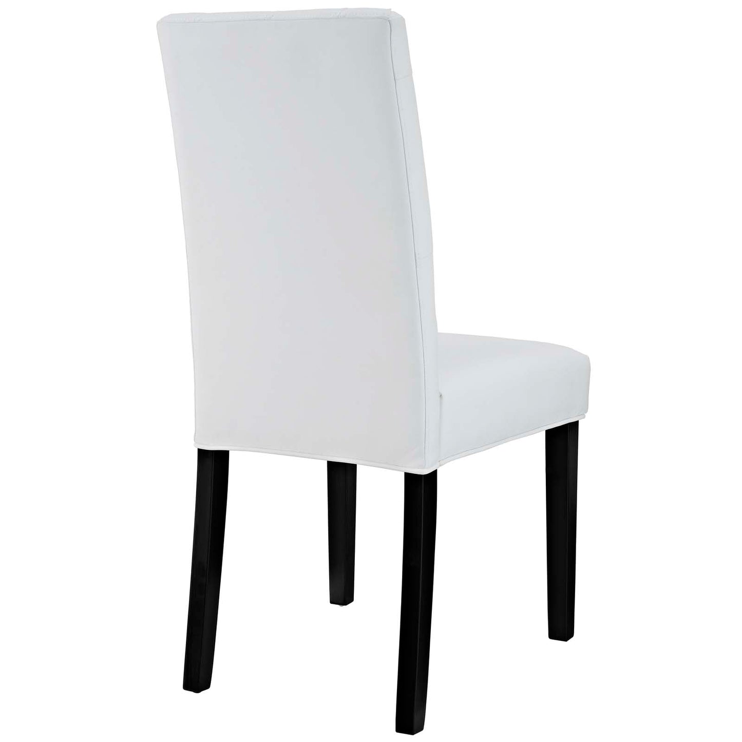Confer Dining Side Chair Vinyl Set of 2 or 4, White, EEI-3323-WHI, EEI-3324-WHI, EEI-1382-WHI