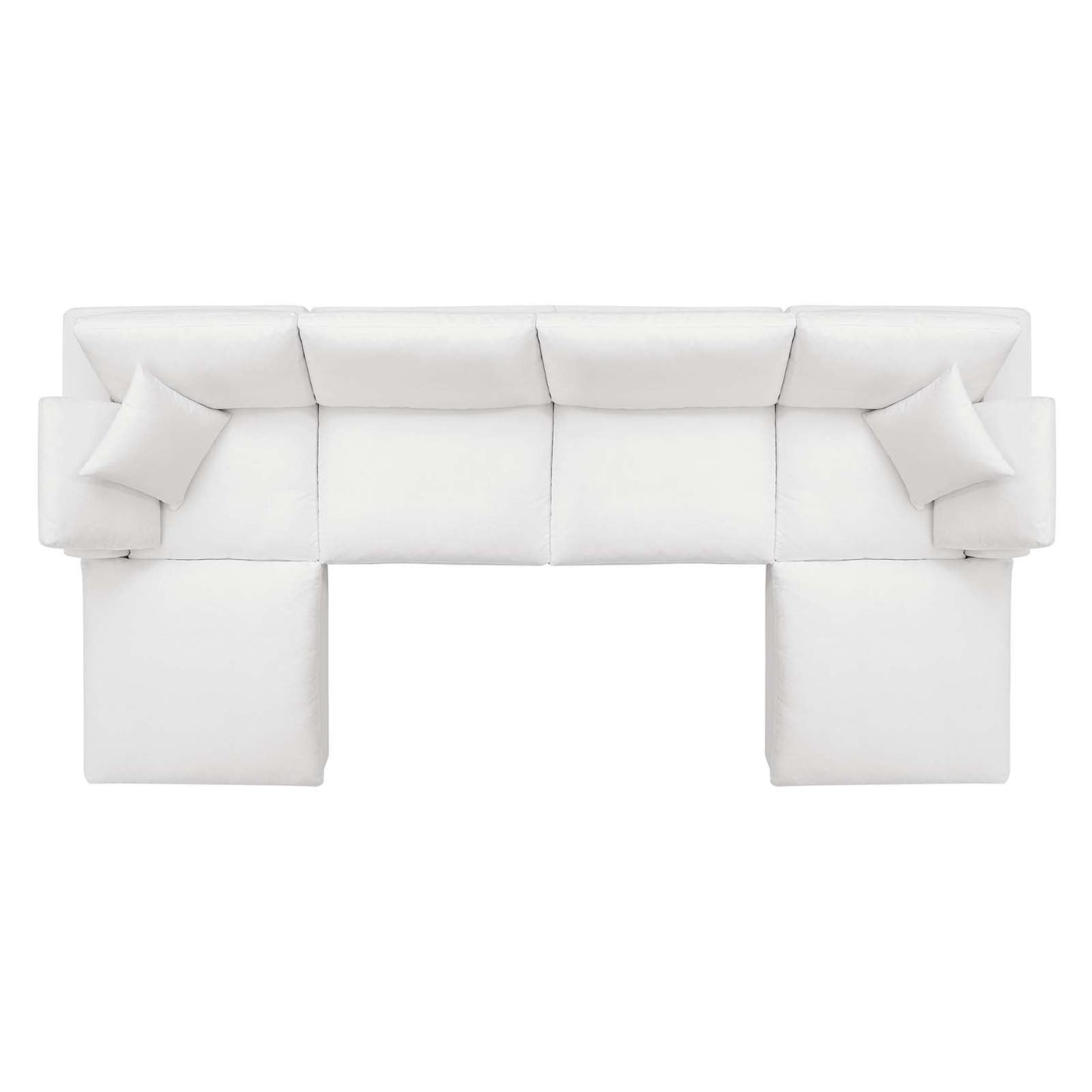 Commix Down Filled Overstuffed 6-Piece Sectional Sofa Pure White EEI-3362-PUW