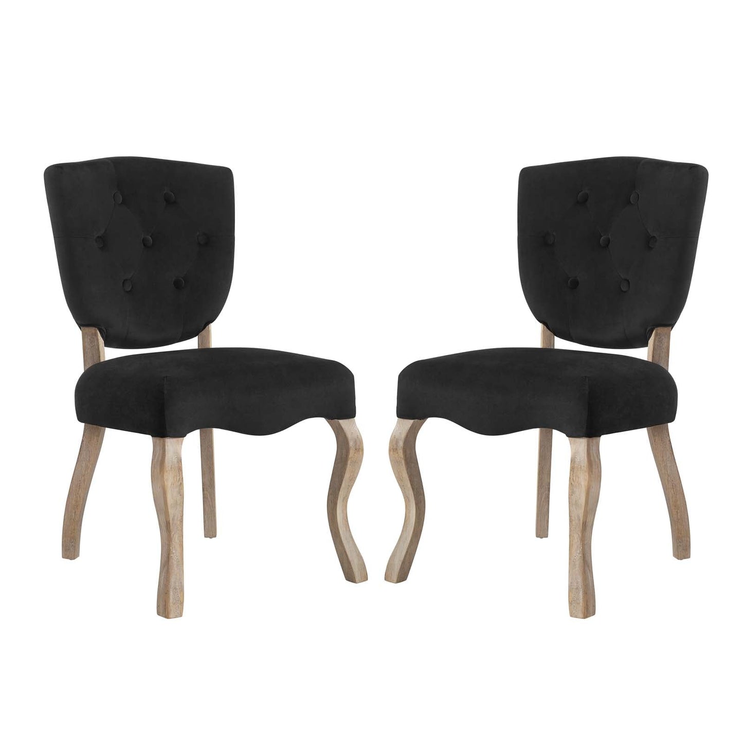 Array Dining Side Chair Set of 2 Black EEI-3381-BLK