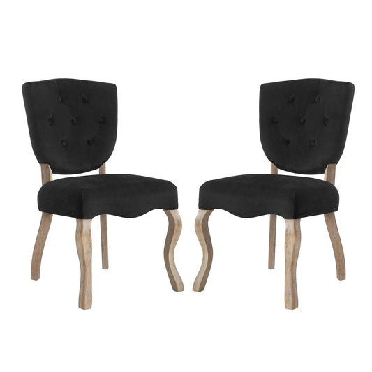 Array Dining Side Chair Set of 2 Black EEI-3381-BLK