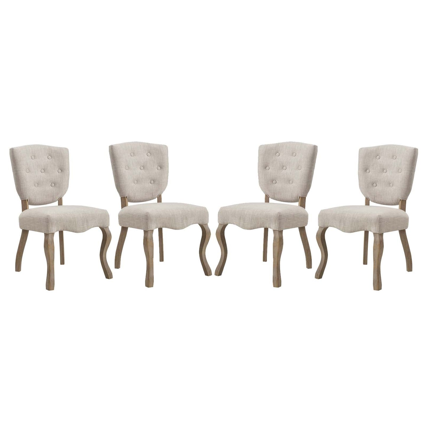 Array Dining Side Chair Set of 4 Beige EEI-3384-BEI