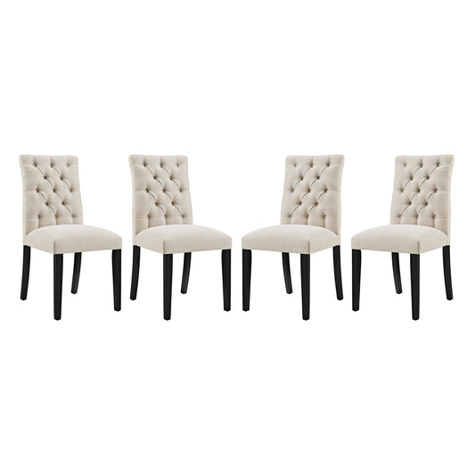 Duchess Fabric Dining Chair Set of 4 by Modway EEI-3475-BEI
