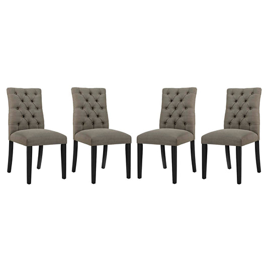 Duchess Dining Chair Fabric Set of 4 Granite EEI-3475-GRA