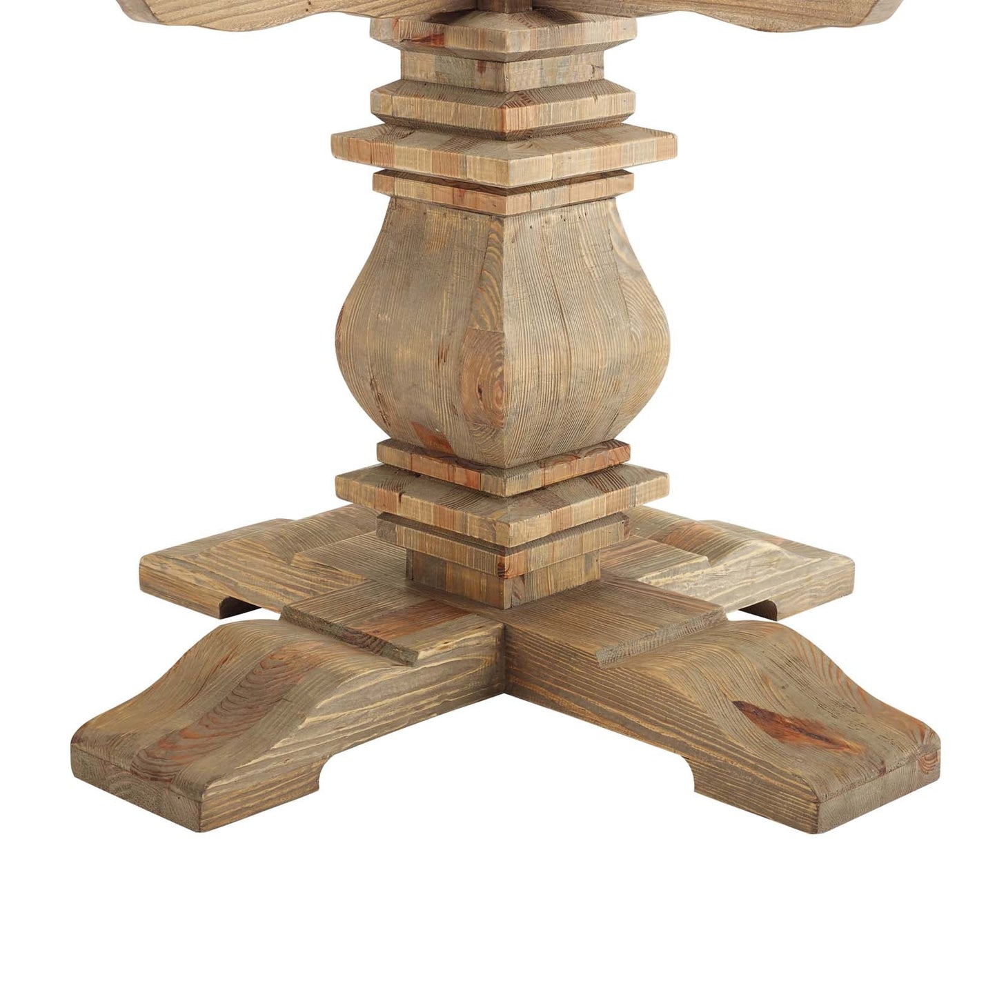 Column Round Pine Wood Dining Table