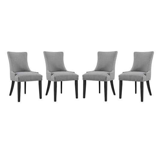 Marquis Dining Chair Fabric Set of 4 Light Gray EEI-3497-LGR