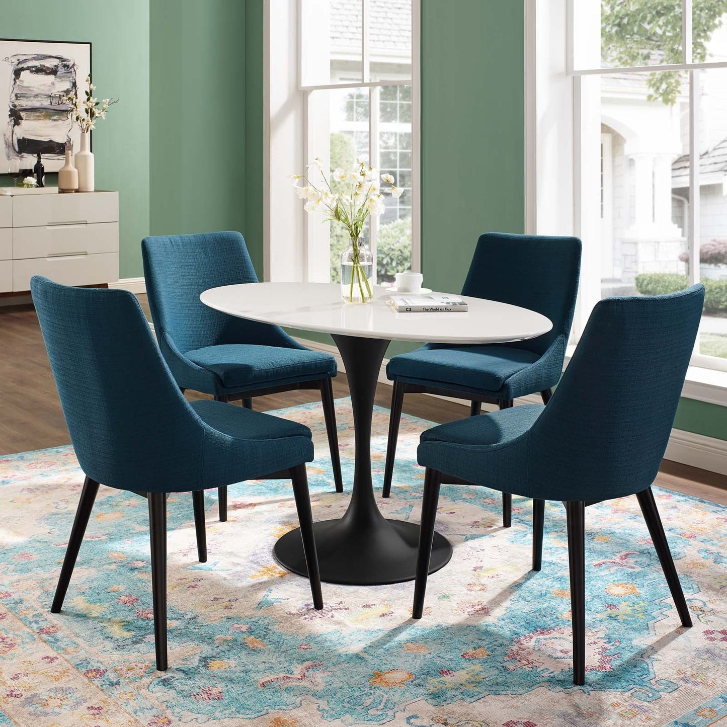 Lippa 48" Dining Table - Artificial Marble, Solid Wood & Metal Options by Modway