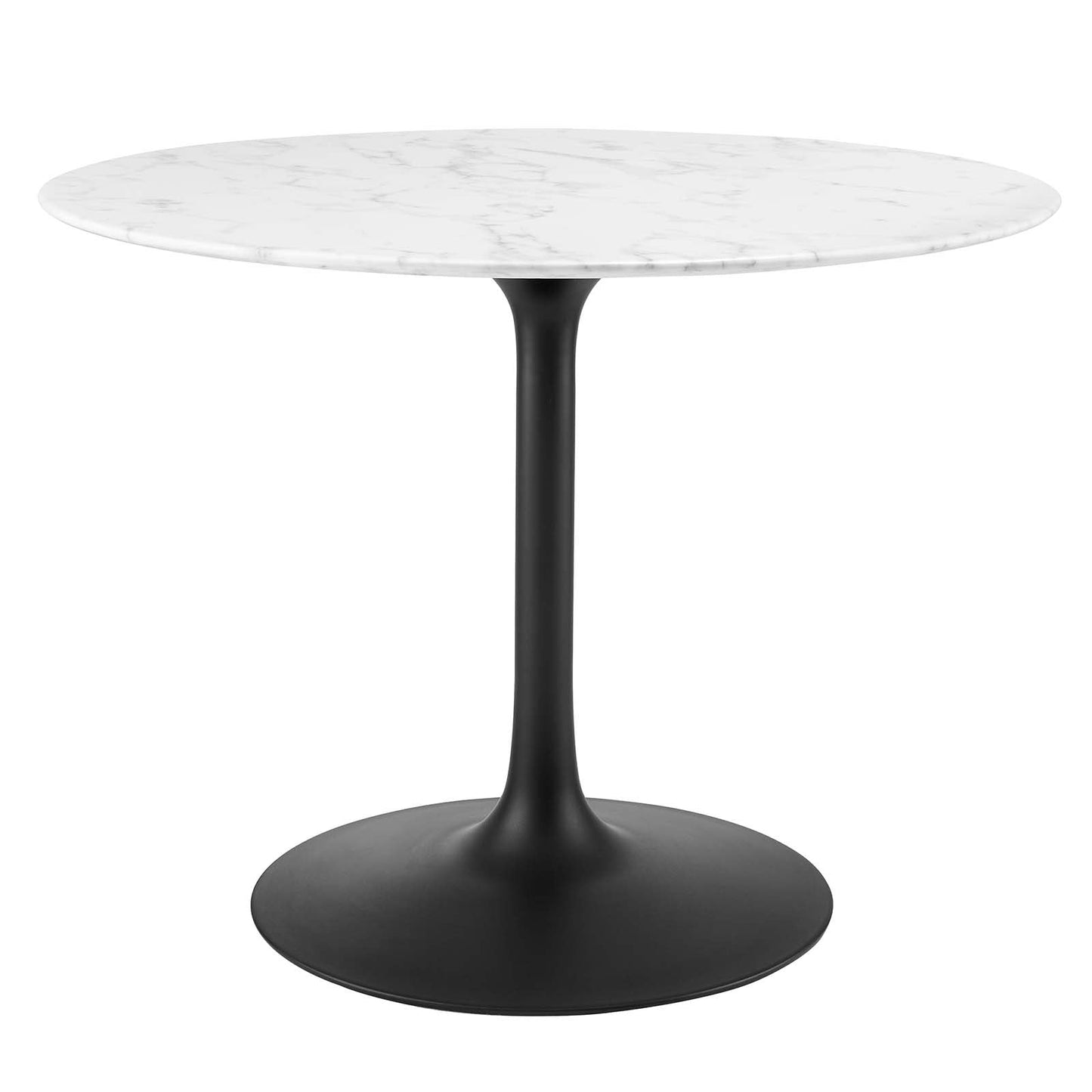 Lippa 40" Round Wood and Artificial Marble Dining Table
