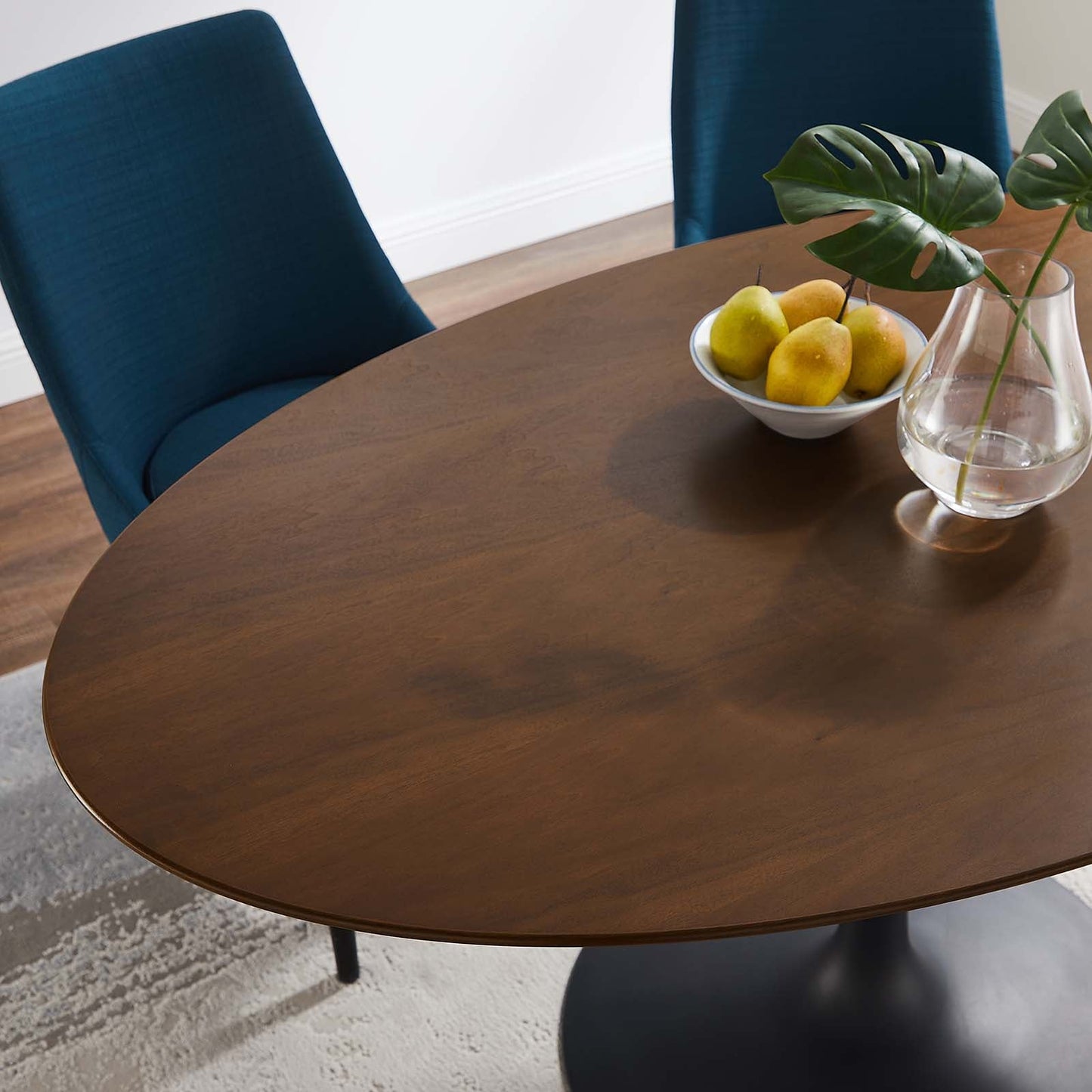 Lippa 60" Oval Dining Table - Terrazzo, Walnut Wood Grain, and Wood Grain Options