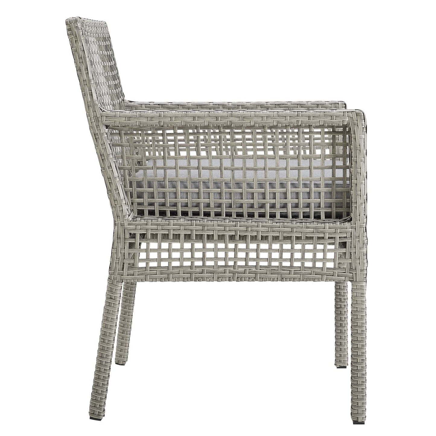 Aura 7 Piece Outdoor Patio Wicker Rattan Set Gray Gray EEI-3560-GRY-GRY-SET